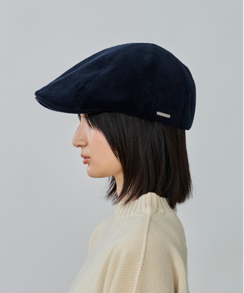 OVERRIDE（オーバーライド）の「OVERRIDE  CORDUROY HUNTING SGP / オーバーライド（ハンチング/ベレー帽・レディース・ネイビー/ブラウン/ピンク・60cm/58cm）」の7枚目の写真