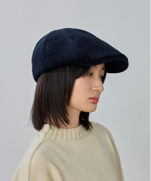 OVERRIDE（オーバーライド）の「OVERRIDE  CORDUROY HUNTING SGP / オーバーライド（ハンチング/ベレー帽・レディース・ネイビー/ブラウン/ピンク・60cm/58cm）」の9枚目の写真