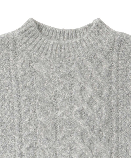 DRESSLAVE（ドレスレイブ）の「mix cable melange knit(ミックスケーブルメランジニット)（ニット/セーター・レディース・ピンク/グレー・38）」の16枚目の写真