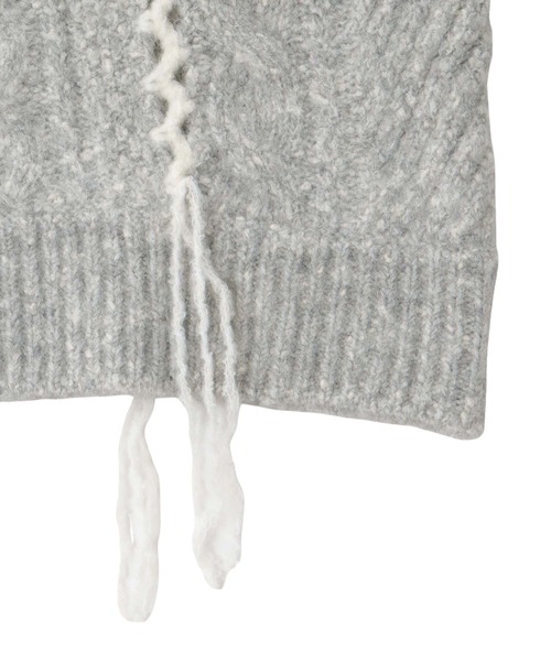 DRESSLAVE（ドレスレイブ）の「mix cable melange knit(ミックスケーブルメランジニット)（ニット/セーター・レディース・ピンク/グレー・38）」の19枚目の写真