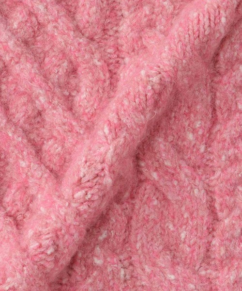 DRESSLAVE（ドレスレイブ）の「mix cable melange knit(ミックスケーブルメランジニット)（ニット/セーター・レディース・ピンク/グレー・38）」の21枚目の写真