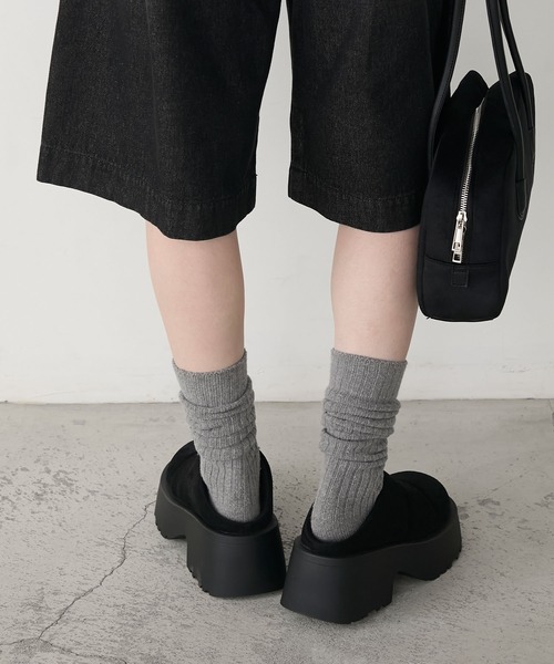 forksy.（フォルクシー）の「【forksy.】ボリュームソールサボサンダル（サンダル・レディース・ブラック/キャメル・M/L）」の6枚目の写真