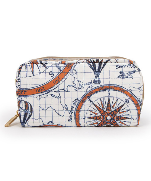 LeSportsac(レスポートサック)の「RECTANGULAR COSMETIC トラベルコンパス(ポーチ・レディース・ベージュ・FREE)」の1枚目の写真