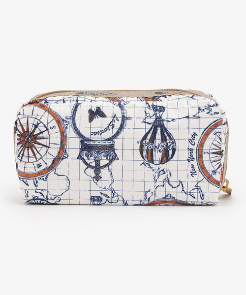 LeSportsac(レスポートサック)の「RECTANGULAR COSMETIC トラベルコンパス(ポーチ・レディース・ベージュ・FREE)」の3枚目の写真