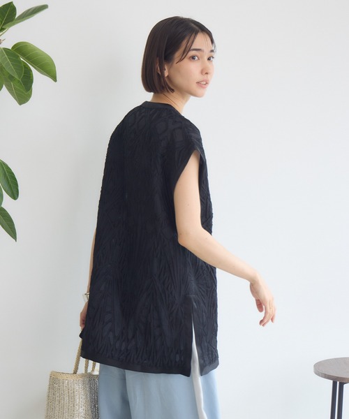 KATHARINE ROSS（キャサリンロス）の「【PILLINI/ピリーニ】Vネックレースブラウス（シャツ/ブラウス・レディース・ブラック/オフホワイト・MEDIUM）」の9枚目の写真