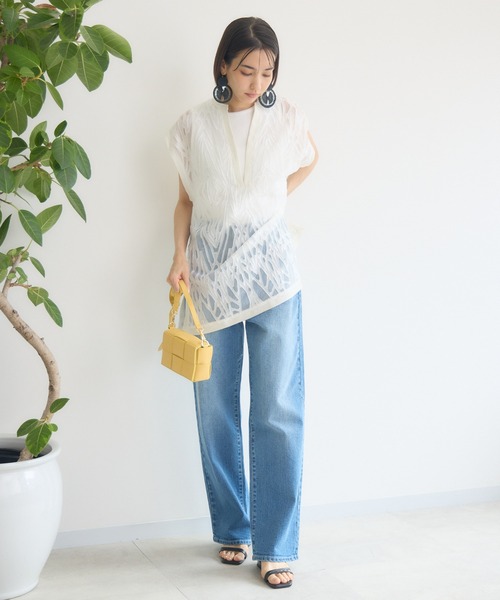 KATHARINE ROSS（キャサリンロス）の「【PILLINI/ピリーニ】Vネックレースブラウス（シャツ/ブラウス・レディース・ブラック/オフホワイト・MEDIUM）」の11枚目の写真