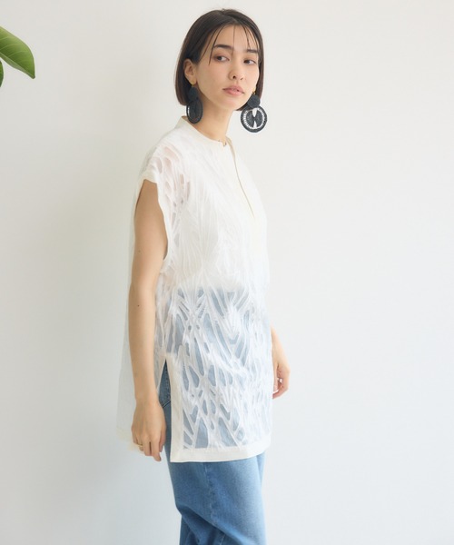 KATHARINE ROSS（キャサリンロス）の「【PILLINI/ピリーニ】Vネックレースブラウス（シャツ/ブラウス・レディース・ブラック/オフホワイト・MEDIUM）」の17枚目の写真