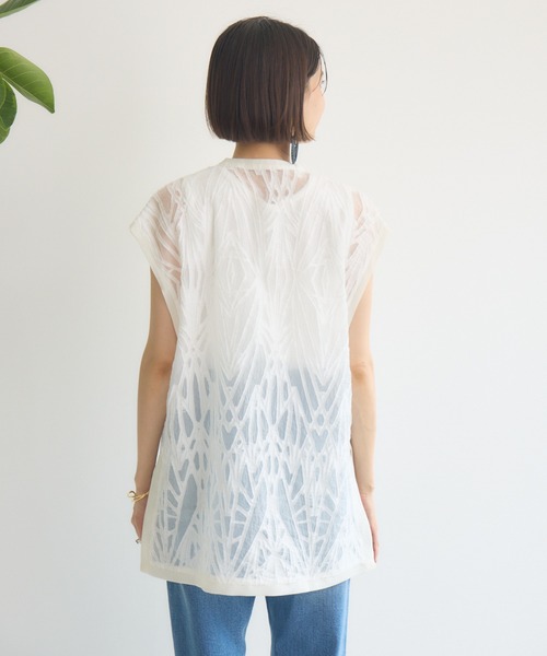 KATHARINE ROSS（キャサリンロス）の「【PILLINI/ピリーニ】Vネックレースブラウス（シャツ/ブラウス・レディース・ブラック/オフホワイト・MEDIUM）」の18枚目の写真