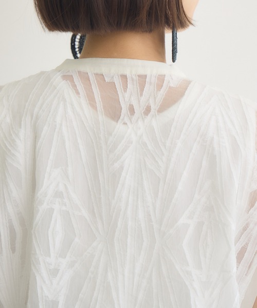 KATHARINE ROSS（キャサリンロス）の「【PILLINI/ピリーニ】Vネックレースブラウス（シャツ/ブラウス・レディース・ブラック/オフホワイト・MEDIUM）」の19枚目の写真