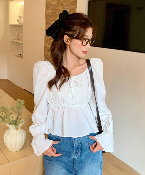 セール】2WAYパフスリーブ長袖ブラウス（シャツ/ブラウス）｜everycoco