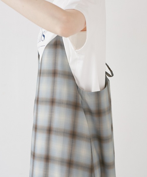 ROPE' PICNIC（ロペピクニック）の「オンブレチェックキャミソールワンピース（ワンピース・レディース・サックスブルー/ブラック・38）」の21枚目の写真