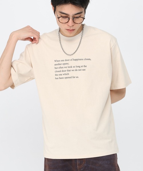 LAND MUSEUM（ランドミュージアム）の「LAND MUSEUM／レターロゴＴ（Tシャツ/カットソー・メンズ・ブラック/アイボリー・MEDIUM/LARGE）」の6枚目の写真