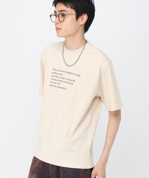 LAND MUSEUM（ランドミュージアム）の「LAND MUSEUM／レターロゴＴ（Tシャツ/カットソー・メンズ・ブラック/アイボリー・MEDIUM/LARGE）」の7枚目の写真