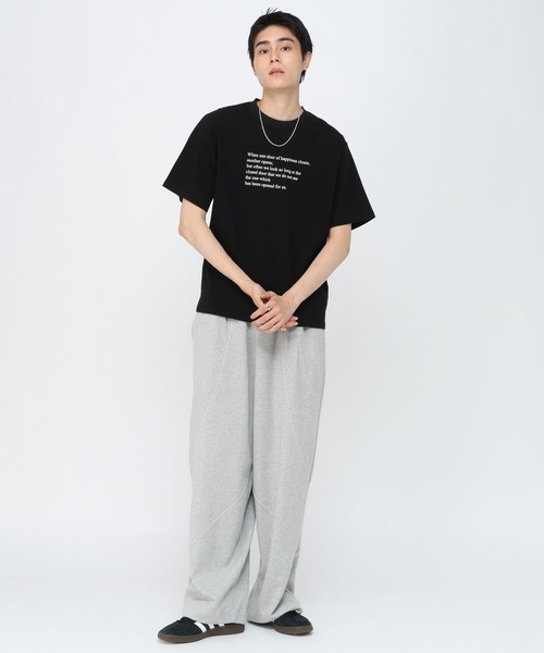 LAND MUSEUM（ランドミュージアム）の「LAND MUSEUM／レターロゴＴ（Tシャツ/カットソー・メンズ・ブラック/アイボリー・MEDIUM/LARGE）」の8枚目の写真