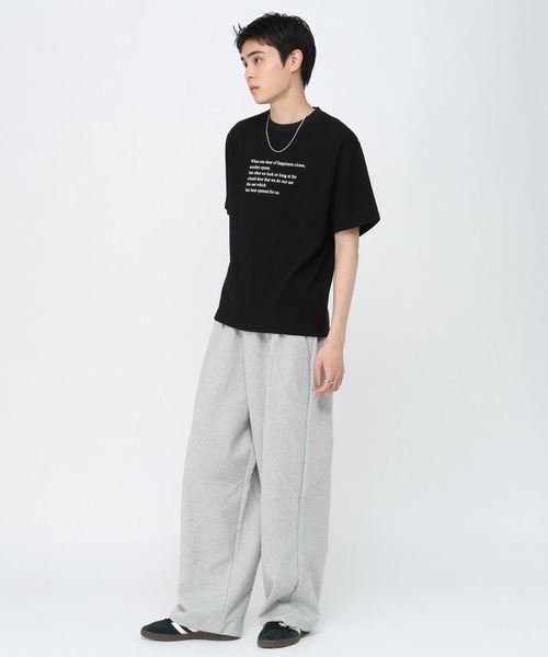 LAND MUSEUM（ランドミュージアム）の「LAND MUSEUM／レターロゴＴ（Tシャツ/カットソー・メンズ・ブラック/アイボリー・MEDIUM/LARGE）」の9枚目の写真