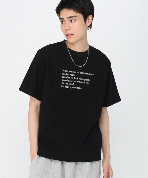 LAND MUSEUM（ランドミュージアム）の「LAND MUSEUM／レターロゴＴ（Tシャツ/カットソー・メンズ・ブラック/アイボリー・MEDIUM/LARGE）」の11枚目の写真