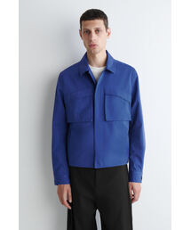 cos コス シャツジャケット ネイビー 紺 XL新品 比翼仕立て 軽アウター cos コス シャツジャケット ネイビー 紺 XL新品 比翼仕立て 軽アウター