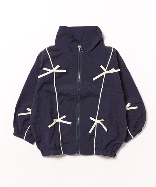 aimoha（アイモハ）の「【aimoha-KIDS-】キッズ　リボンブルゾン（ブルゾン・キッズ・ネイビー/ライトベージュ・90/100/110/120/130/140）」の6枚目の写真