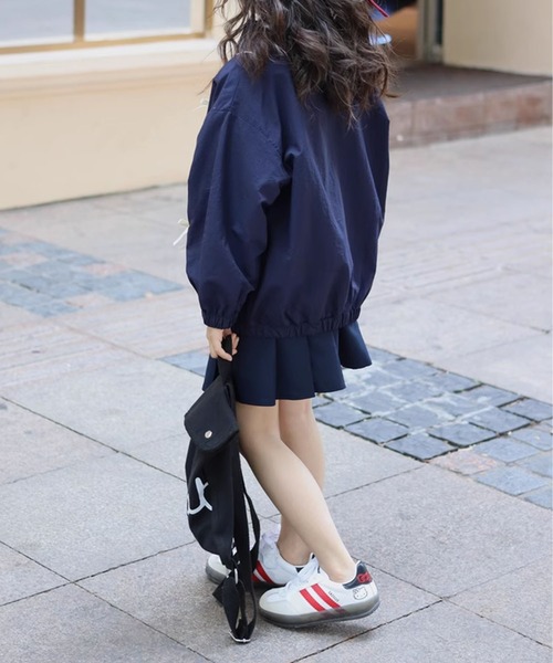 aimoha（アイモハ）の「【aimoha-KIDS-】キッズ　リボンブルゾン（ブルゾン・キッズ・ネイビー/ライトベージュ・90/100/110/120/130/140）」の10枚目の写真