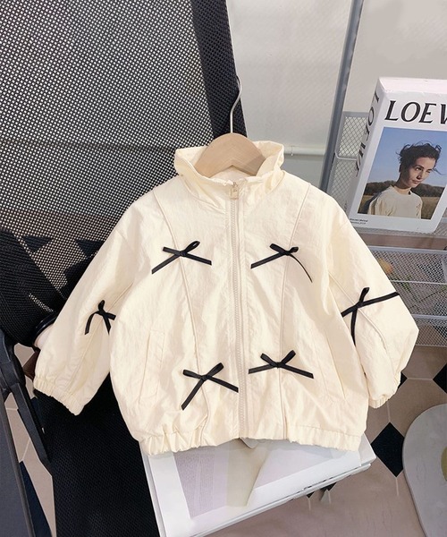 aimoha（アイモハ）の「【aimoha-KIDS-】キッズ　リボンブルゾン（ブルゾン・キッズ・ネイビー/ライトベージュ・90/100/110/120/130/140）」の17枚目の写真