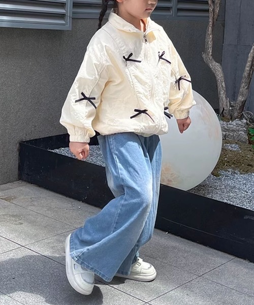 aimoha（アイモハ）の「【aimoha-KIDS-】キッズ　リボンブルゾン（ブルゾン・キッズ・ネイビー/ライトベージュ・90/100/110/120/130/140）」の20枚目の写真