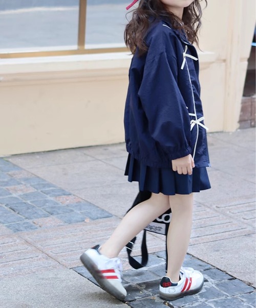 aimoha（アイモハ）の「【aimoha-KIDS-】キッズ　リボンブルゾン（ブルゾン・キッズ・ネイビー/ライトベージュ・90/100/110/120/130/140）」の11枚目の写真