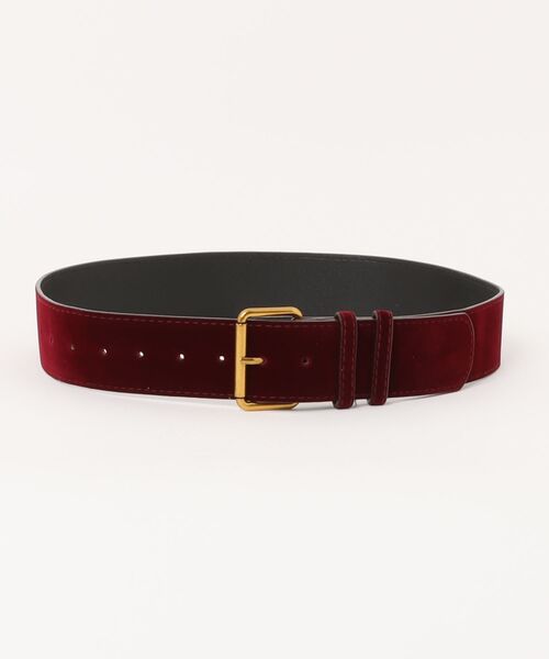 ammy.(エイミードット)の「【 ammy. / エイミードット 】 クラシック ベロア バックル ベルト(ベルト・レディース・ブラウン/バーガンディー/ブラック/カーキ・FREE)」の4枚目の写真