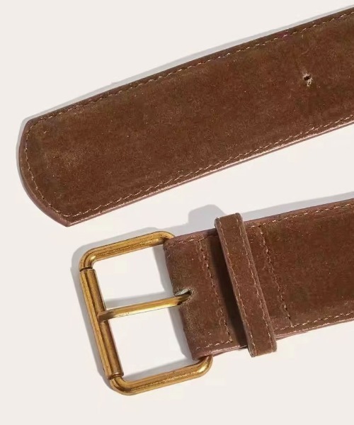 ammy.(エイミードット)の「【 ammy. / エイミードット 】 クラシック ベロア バックル ベルト(ベルト・レディース・ブラウン/バーガンディー/ブラック/カーキ・FREE)」の7枚目の写真