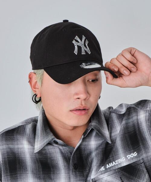 WEGO 別注NEWERA 9FORTY ラインストーン ニューエラ キャップ ∴WEGO/【25年春夏新作】別注NEWERA 9FORTY line stone