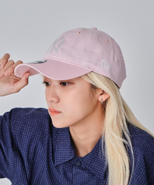 WEGO 別注NEWERA　9FORTY　linestone ピンク ∴WEGO/【25年春夏新作】別注NEWERA 9FORTY line stone