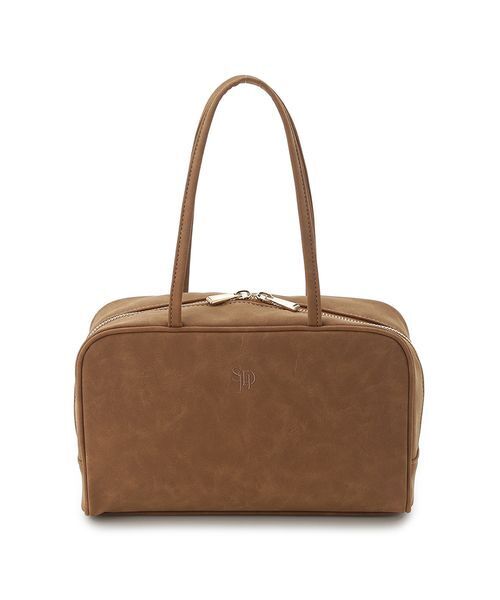 SNIDEL HOME（スナイデルホーム）の「スウェードボストンバッグ（ボストンバッグ・レディース・ブラウン/ピンク/アイボリー・F）」の4枚目の写真