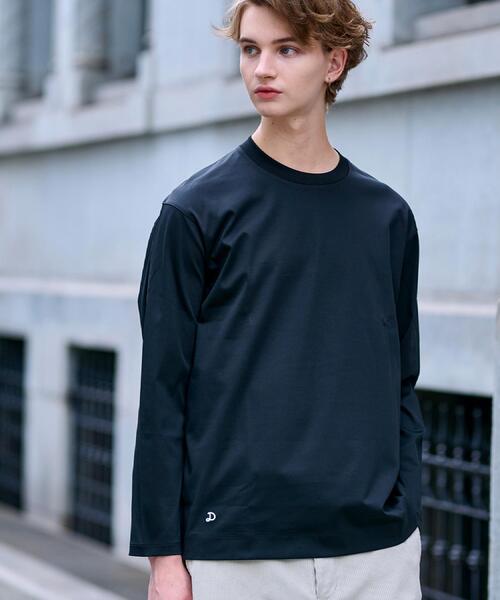 DRESSTERIOR(ドレステリア)の「【接触冷感/抗菌防臭/消臭】ICE CLEAR COTTON クルーネックロンT(Tシャツ/カットソー・メンズ・ブラック/ホワイト/ネイビー・90/92/91/94)」の20枚目の写真