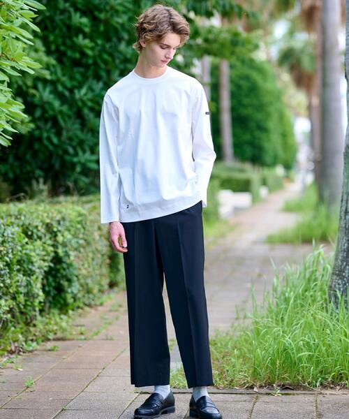 DRESSTERIOR(ドレステリア)の「【接触冷感/抗菌防臭/消臭】ICE CLEAR COTTON クルーネックロンT(Tシャツ/カットソー・メンズ・ブラック/ホワイト/ネイビー・90/92/91/94)」の19枚目の写真