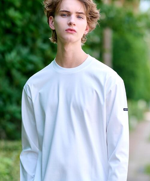 DRESSTERIOR(ドレステリア)の「【接触冷感/抗菌防臭/消臭】ICE CLEAR COTTON クルーネックロンT(Tシャツ/カットソー・メンズ・ブラック/ホワイト/ネイビー・90/92/91/94)」の12枚目の写真