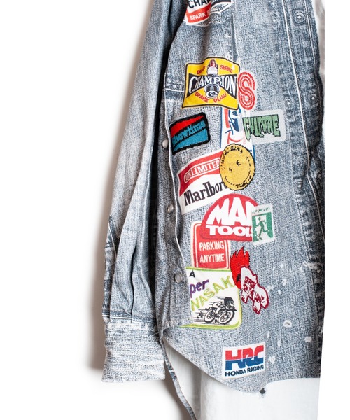 SEVESKIG（セヴシグ）の「SEVESKIG/セブシグ/転写 LS SHIRTS_SH-SV-NRS-1001（シャツ/ブラウス・メンズ・ブラック/インディゴブルー・SMALL/MEDIUM/LARGE/X-LARGE）」の5枚目の写真