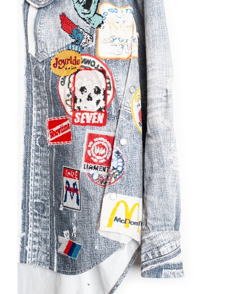 SEVESKIG（セヴシグ）の「SEVESKIG/セブシグ/転写 LS SHIRTS_SH-SV-NRS-1001（シャツ/ブラウス・メンズ・ブラック/インディゴブルー・SMALL/MEDIUM/LARGE/X-LARGE）」の6枚目の写真