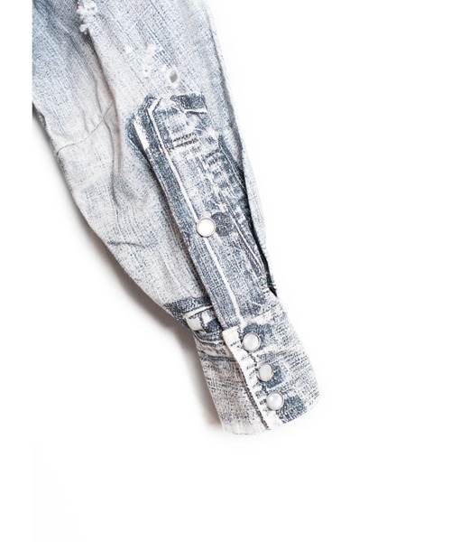 SEVESKIG（セヴシグ）の「SEVESKIG/セブシグ/転写 LS SHIRTS_SH-SV-NRS-1001（シャツ/ブラウス・メンズ・ブラック/インディゴブルー・SMALL/MEDIUM/LARGE/X-LARGE）」の10枚目の写真