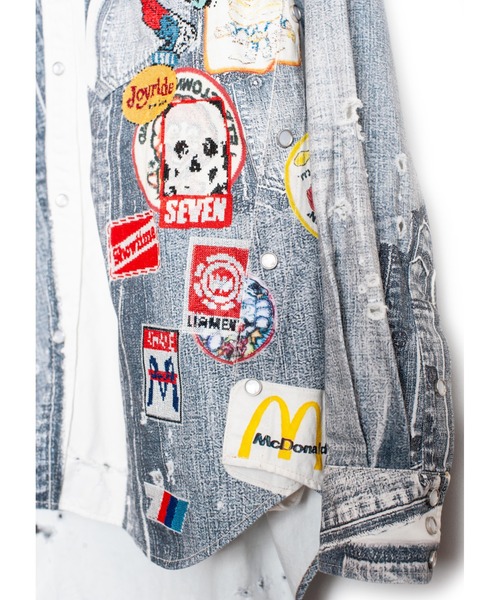 SEVESKIG（セヴシグ）の「SEVESKIG/セブシグ/転写 LS SHIRTS_SH-SV-NRS-1001（シャツ/ブラウス・メンズ・ブラック/インディゴブルー・SMALL/MEDIUM/LARGE/X-LARGE）」の11枚目の写真