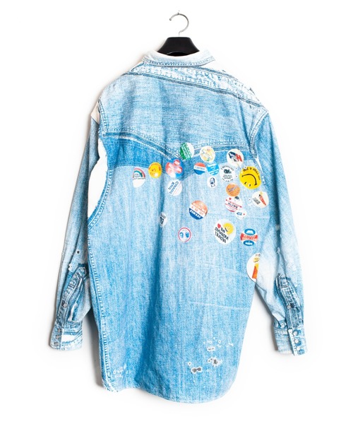 SEVESKIG（セヴシグ）の「SEVESKIG/セブシグ/転写 LS SHIRTS_SH-SV-NRS-1001（シャツ/ブラウス・メンズ・ブラック/インディゴブルー・SMALL/MEDIUM/LARGE/X-LARGE）」の12枚目の写真