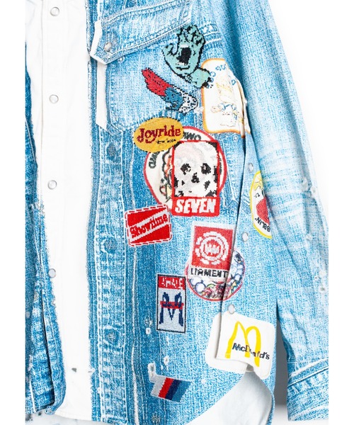 SEVESKIG（セヴシグ）の「SEVESKIG/セブシグ/転写 LS SHIRTS_SH-SV-NRS-1001（シャツ/ブラウス・メンズ・ブラック/インディゴブルー・SMALL/MEDIUM/LARGE/X-LARGE）」の13枚目の写真