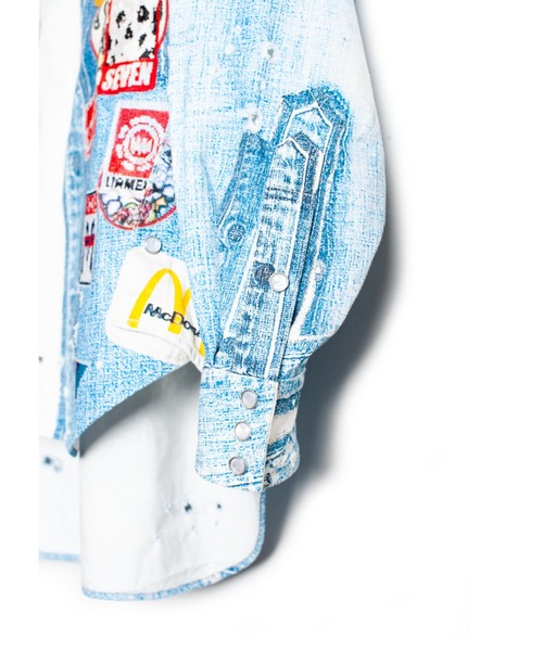 SEVESKIG（セヴシグ）の「SEVESKIG/セブシグ/転写 LS SHIRTS_SH-SV-NRS-1001（シャツ/ブラウス・メンズ・ブラック/インディゴブルー・SMALL/MEDIUM/LARGE/X-LARGE）」の14枚目の写真