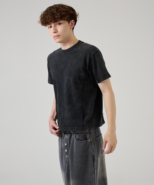 kutir(クティール)の「VINTAGELIKE PANEL DESIGN TEE/ヴィンテージライク切り替えデザインTEE(Tシャツ/カットソー・メンズ・ネイビー/グレー/ブラック・LARGE/MEDIUM)」の9枚目の写真