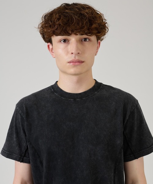 kutir(クティール)の「VINTAGELIKE PANEL DESIGN TEE/ヴィンテージライク切り替えデザインTEE(Tシャツ/カットソー・メンズ・ネイビー/グレー/ブラック・LARGE/MEDIUM)」の6枚目の写真