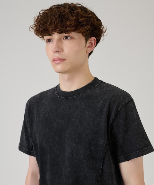 kutir(クティール)の「VINTAGELIKE PANEL DESIGN TEE/ヴィンテージライク切り替えデザインTEE(Tシャツ/カットソー・メンズ・ネイビー/グレー/ブラック・LARGE/MEDIUM)」の7枚目の写真
