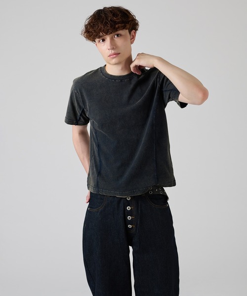 kutir(クティール)の「VINTAGELIKE PANEL DESIGN TEE/ヴィンテージライク切り替えデザインTEE(Tシャツ/カットソー・メンズ・ネイビー/グレー/ブラック・LARGE/MEDIUM)」の21枚目の写真