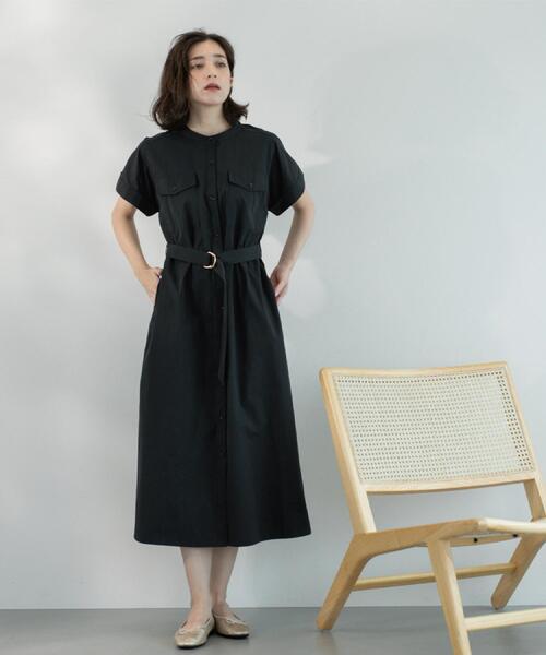 OPAQUE.CLIP（オペークドットクリップ）の「ダブルポケットシャツワンピース【洗濯機洗い可】（ワンピース・レディース・ナチュラル/ブラック/ブラウン系・38/40/42）」の20枚目の写真