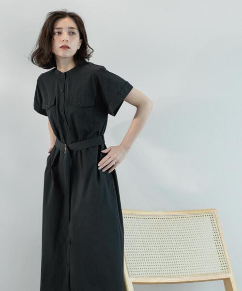 OPAQUE.CLIP（オペークドットクリップ）の「ダブルポケットシャツワンピース【洗濯機洗い可】（ワンピース・レディース・ナチュラル/ブラック/ブラウン系・38/40/42）」の21枚目の写真