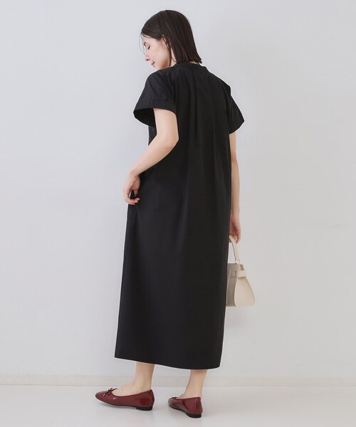 OPAQUE.CLIP（オペークドットクリップ）の「ダブルポケットシャツワンピース【洗濯機洗い可】（ワンピース・レディース・ナチュラル/ブラック/ブラウン系・38/40/42）」の5枚目の写真