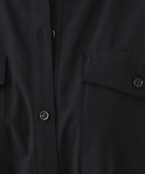 OPAQUE.CLIP（オペークドットクリップ）の「ダブルポケットシャツワンピース【洗濯機洗い可】（ワンピース・レディース・ナチュラル/ブラック/ブラウン系・38/40/42）」の6枚目の写真