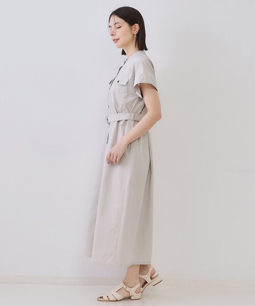 OPAQUE.CLIP（オペークドットクリップ）の「ダブルポケットシャツワンピース【洗濯機洗い可】（ワンピース・レディース・ナチュラル/ブラック/ブラウン系・38/40/42）」の19枚目の写真